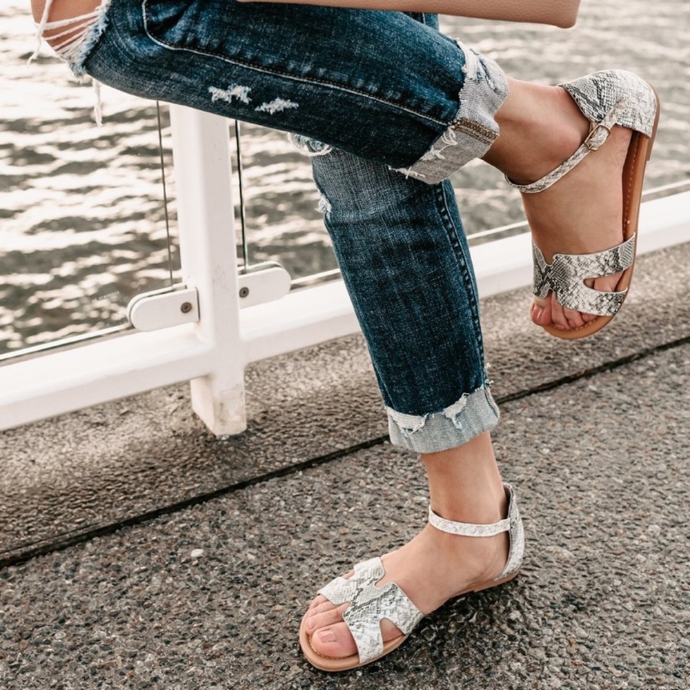 SNAKESKIN SANDAL